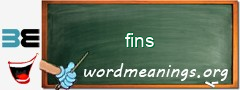 WordMeaning blackboard for fins